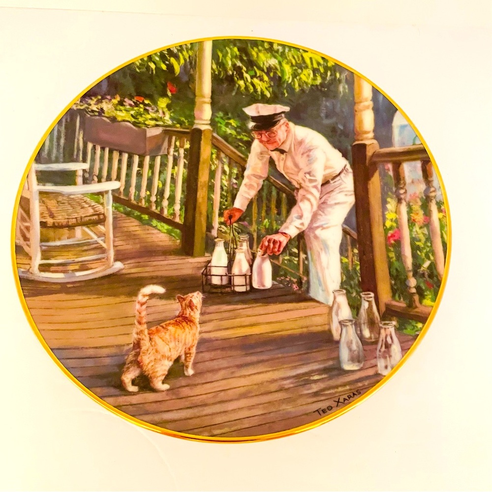 Collector Plate Milk by Ted Xaras Milkman Wall Art Vintage Wall Decor